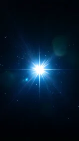 Stellar blue lightburst radiates from deep cosmic void