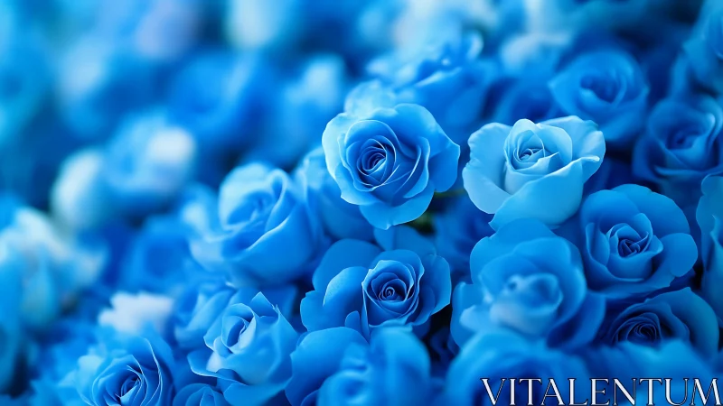 Blue Rose Composition: Depth-of-Field Floral Study.
