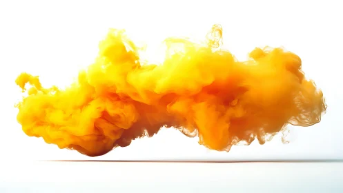 High-speed macro capture of yellow pigment cloud in liquid