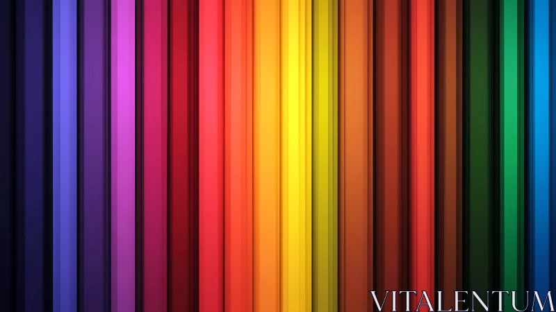 Vertical rainbow ribcage pulsing with orderly neon calm.