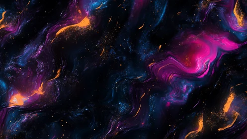 Nebula-inspired digital abstraction with neon swirls.