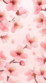 Pink Floral Pattern with Botanical Elements.