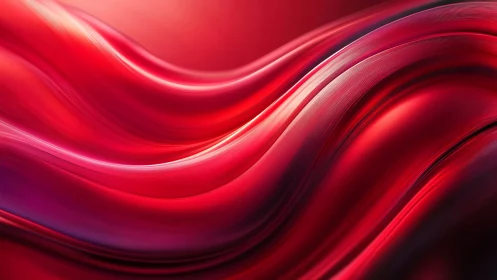 Crimson fluid waves with luminous abstract motion flow.