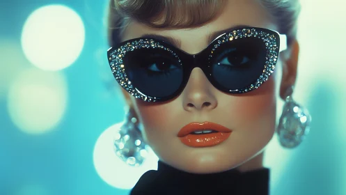 Sparkling Retro Glamour in Bold Cat-Eye Sunglasses.