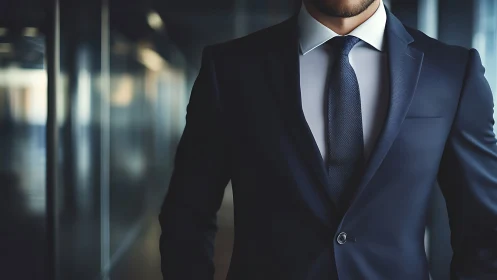 Corporate Professional in Modern Office Setting.