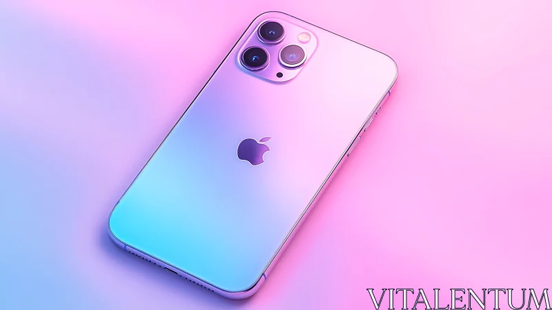 iPhone 13 Pro featuring gradient iridescent finish and triple camera system