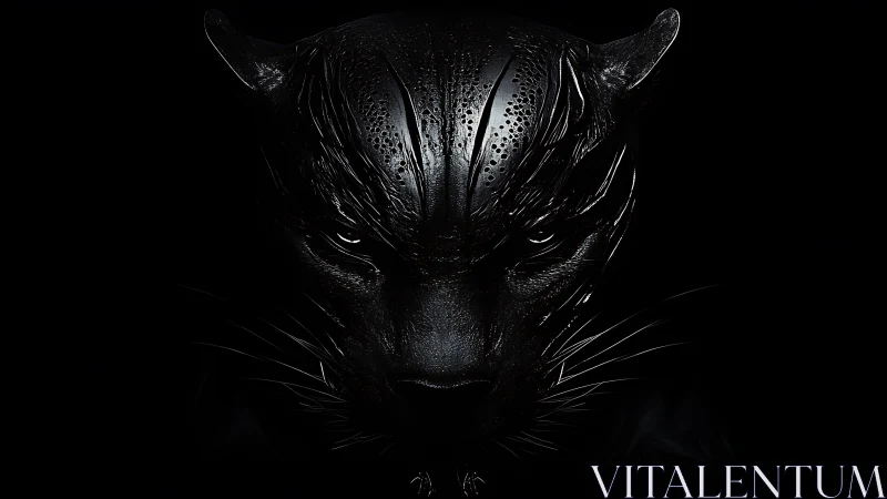 Midnight panther gaze with sculpted metallic shadows.