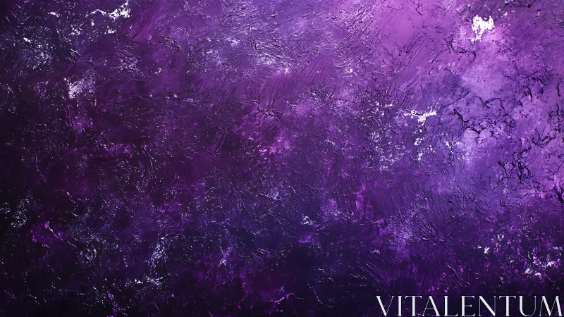 Spectral violet impasto field with granular luminance mapping.