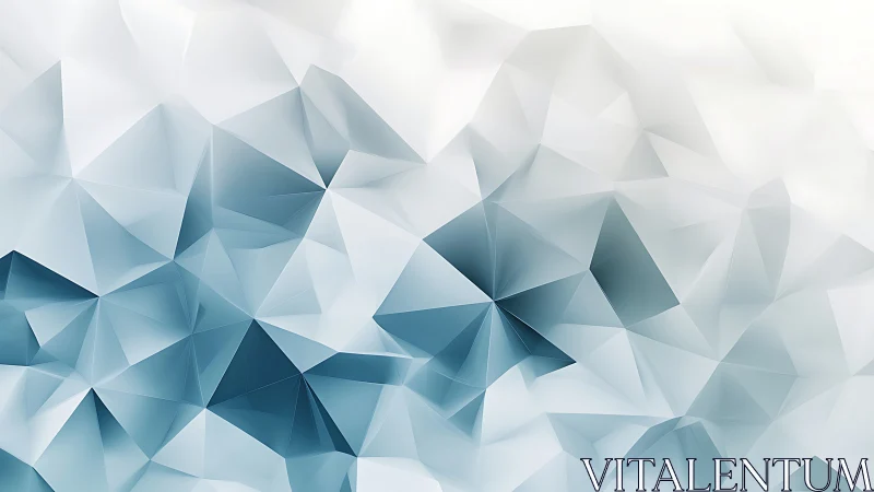 Low-poly geometric gradient surface forms cool-toned abstract mesh