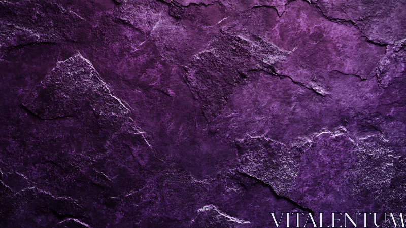 Purple textured stone surface with irregular cracked pattern.