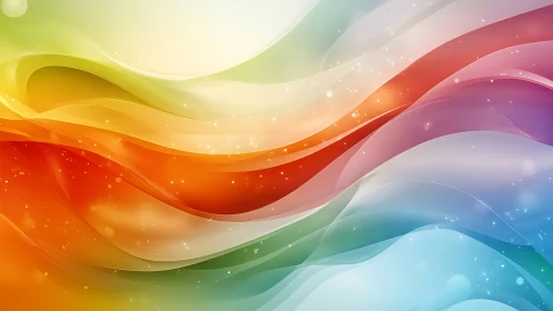 Layered multicolor abstract waves with soft light gradients.