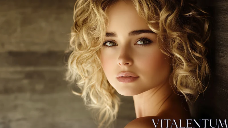 Soft-focus blonde portrait uses shallow depth and warm key lighting