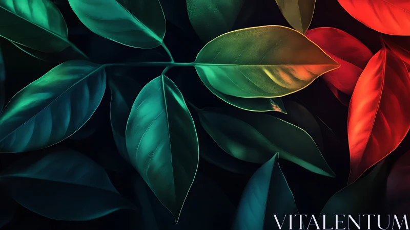 Chromatic foliage study reveals neon-lit botanical surfaces