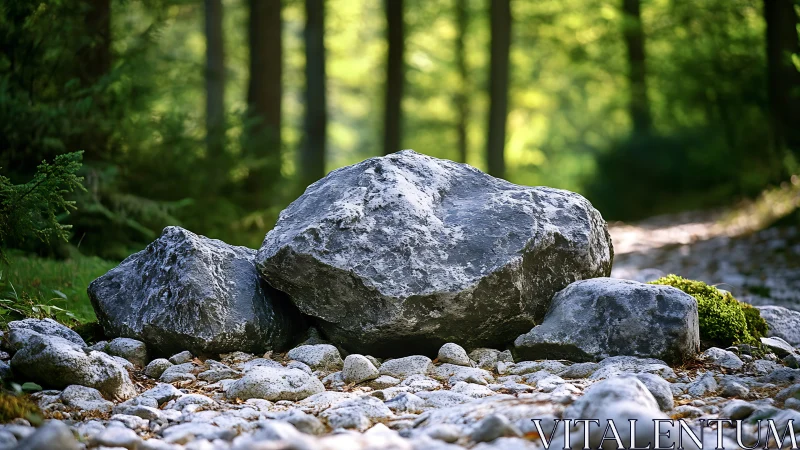 Moss-Kissed Boulders Stage an Ancient Forest Gathering