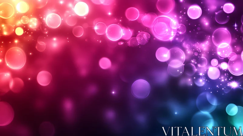 Vibrant Bokeh Light Effect in Abstract Neon Colorful Style.