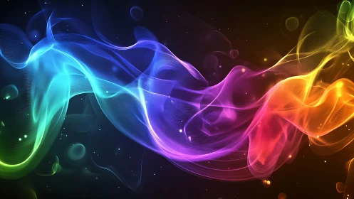 Spectral light ribbons with multicolor volumetric waveforms