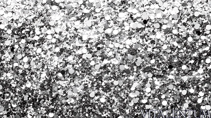 Dense silver glitter confetti background surface pattern.