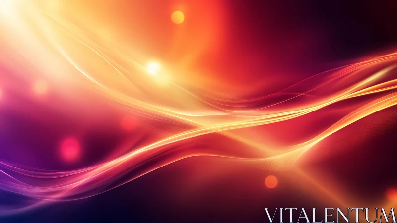 Luminous magenta and amber energy waves in motion.