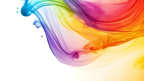 Colorstorm ribbons swirl in luminous abstract flight.
