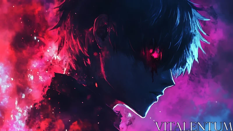 Neon embers burn through the brooding silhouette of dusk