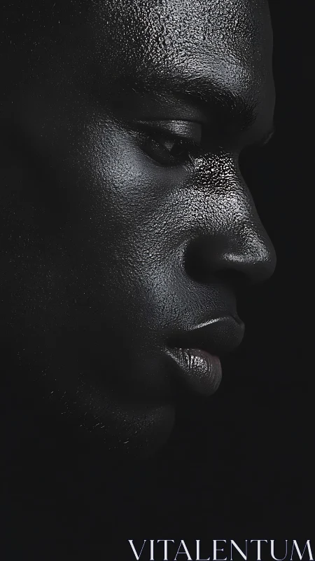 Midnight profile carved from light and quiet resolve.