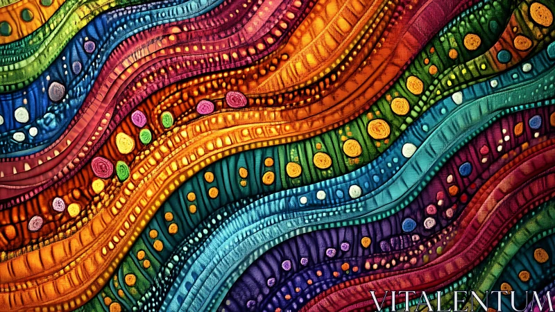 Kaleidoscope rivers of color ripple through textured dreams.