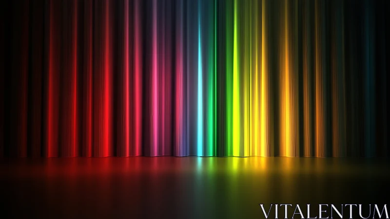Vertical multicolor light curtains form a smooth gradient