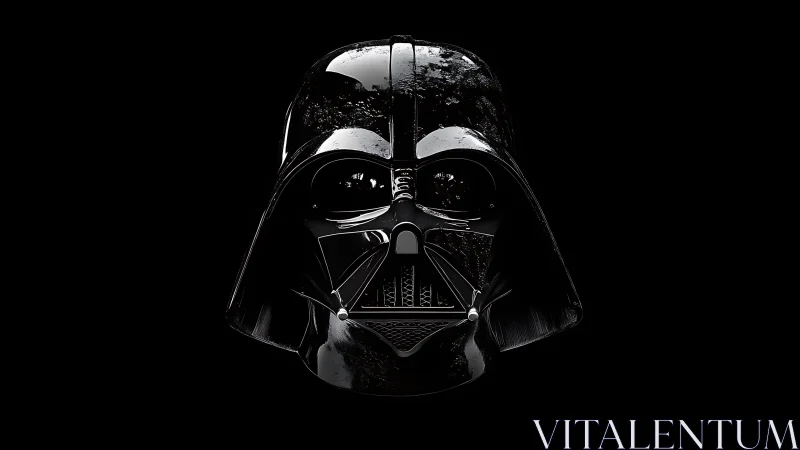 Midnight helm of a brooding galactic shadow king.