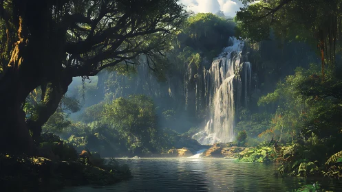 Cascading Dreams Revealed Through Ancient Stone Archway