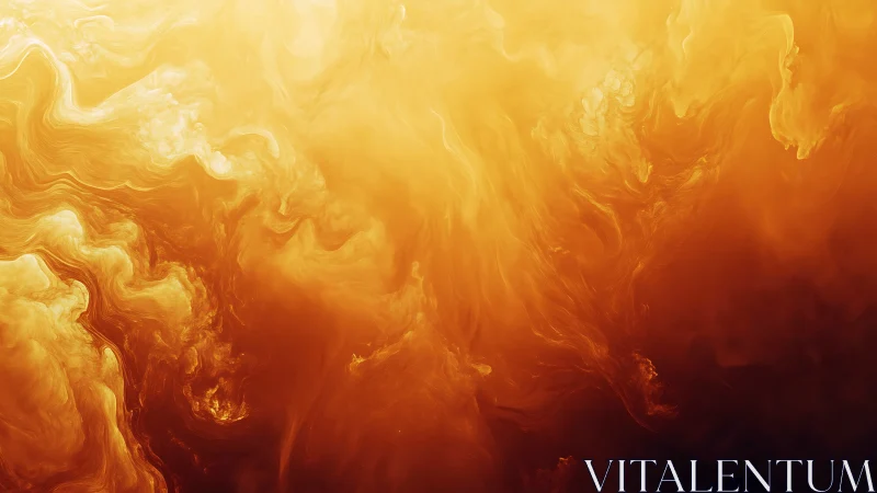 Flowing Fire: Golden Flames Dancing Through Warm Light