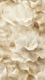 Layered translucent floral forms occupy a vertical field