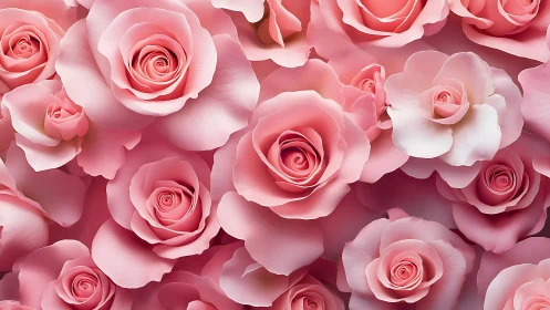 Layered Rose Composition with Gradient Depth.