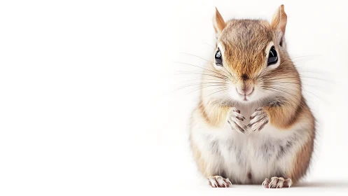 Chipmunk rendered against plain white background.