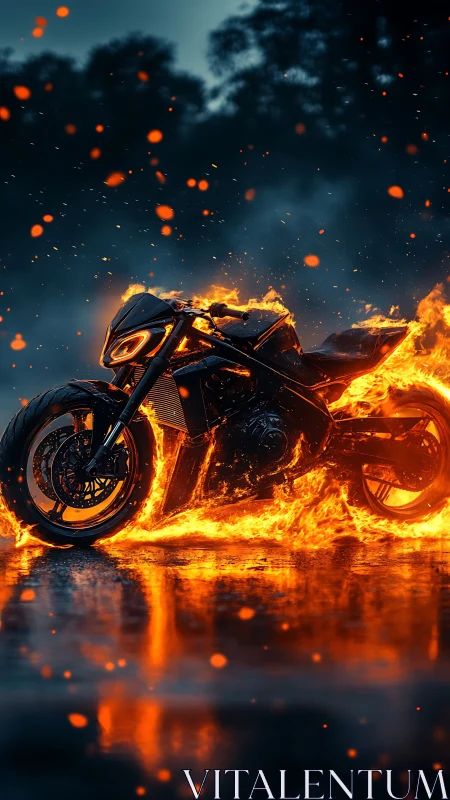 Inferno street bike rides the edge between storm and flame.