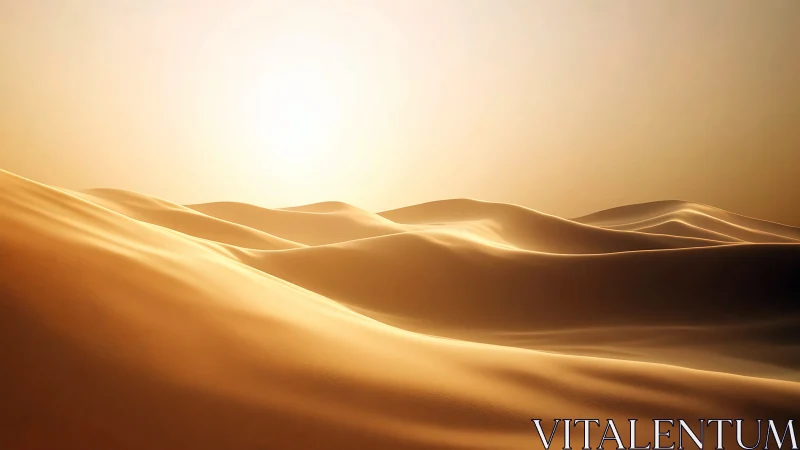 Sunlit dunes breathe in slow waves of molten afternoon