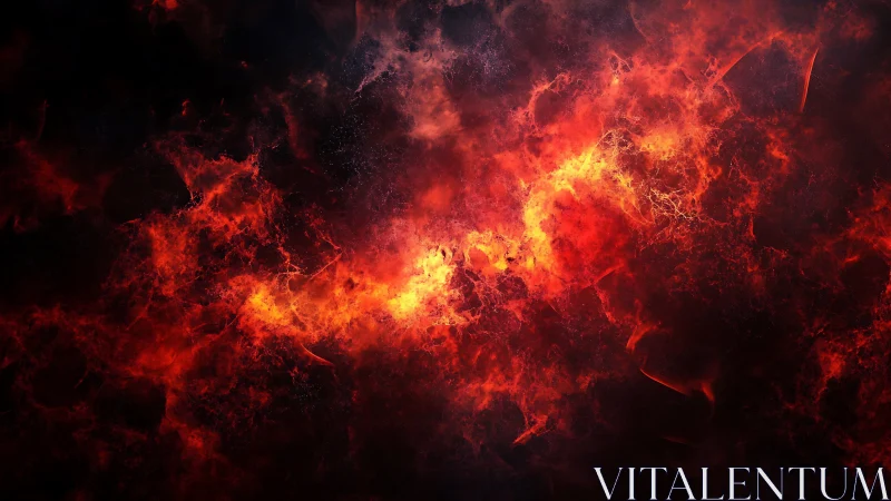 Explosive Combustion Pattern with Radiant Heat Distribution