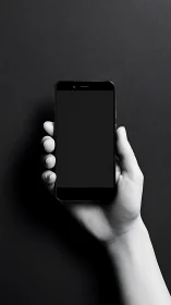 Digital Phantom: Hands Clutching Obsidian Screen.