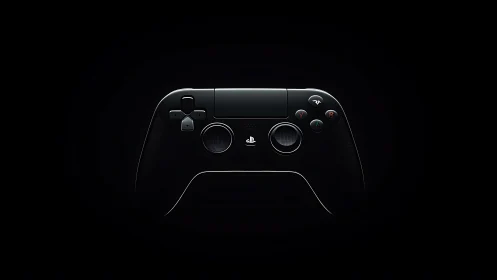 PlayStation wireless controller rendered against black background