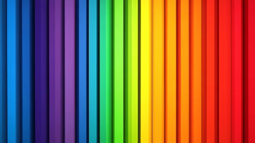 Vertical rainbow color panels in clean geometric layout.