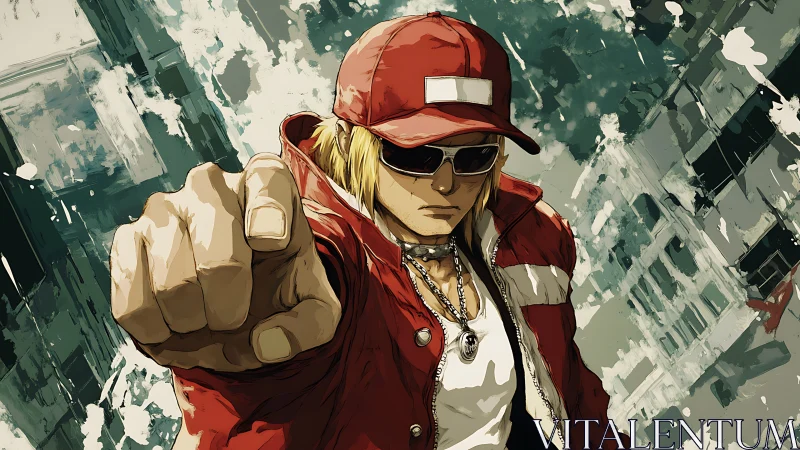 Red-capped street striker claims the frame with bold intent