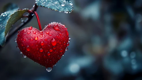 Jewel-like Berry Glistening After the Rain.