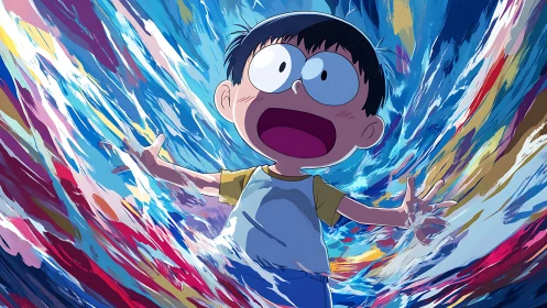 Colorstorm whirls a wide-eyed boy into painted chaos