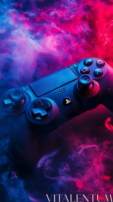 Gaming Controller Glows in Vibrant Neon Colors