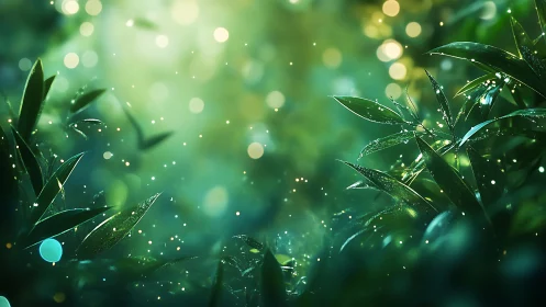 Rain-Kissed Foliage Glows With Liquid Bokeh Magic