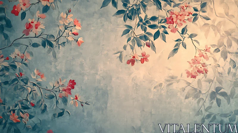 Blushing Blooms Against Soft Skies.