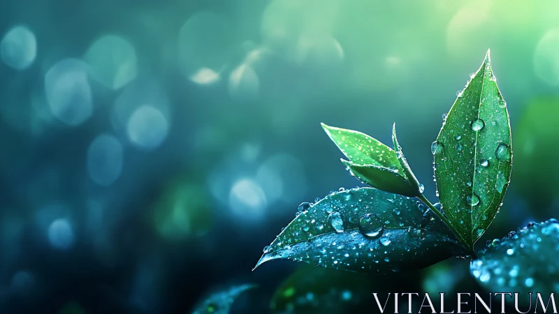 Macro foliage study with luminous bokeh depth of field.