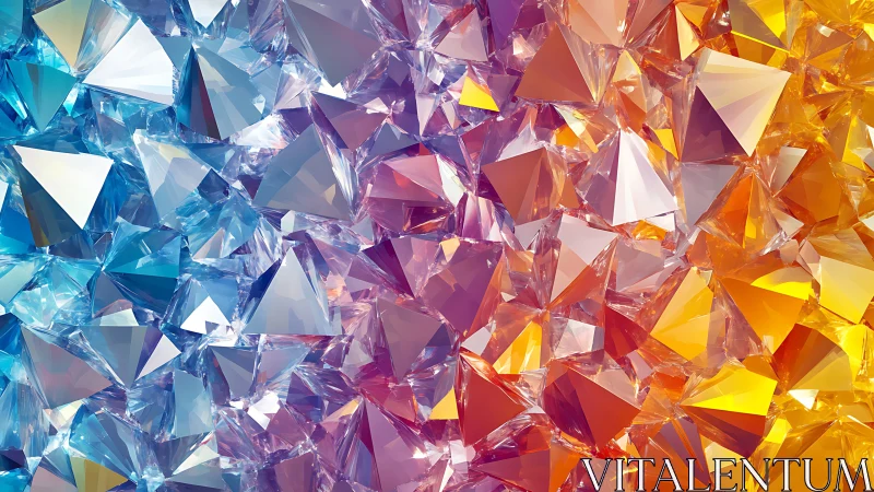 Prismatic shards collide where polar skies melt into fire