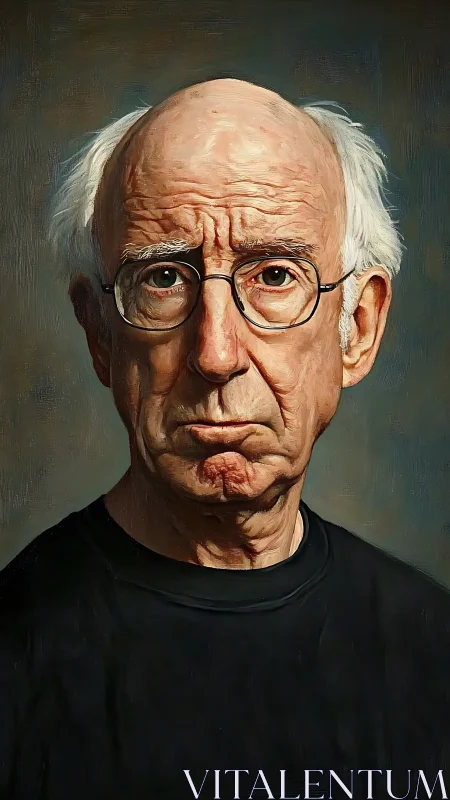 Weathered gentleman’s quiet gaze holds years of clear wisdom