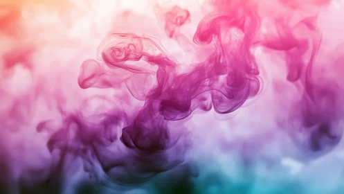 Chromatic vapor plumes swirling through radiant gradient field.