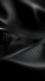 Midnight data dunes roll in glossy waves of pixelated light